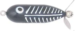 Heddon Baby Torpedo Topwater Prop Bait- 2 1-2-- 3-8 Oz Black Minnow- Floating